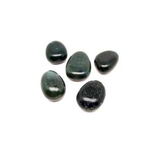 5 db zöld moha achát csiszolt kő, 25/30mm - Ásvány