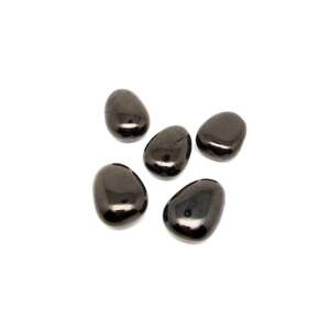 Obszidián kavicsok, 25/30mm, fekete, polírozott, természetes, gyógyító kristályok, csakra kövek - Ásvány