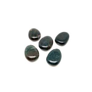 Heliotróp csepp, 5 darabos készlet, zöld színű, ásvány - Ásvány