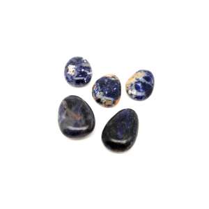 Szodalit kavicsok, 25-30mm, kék és fehér - Ásvány