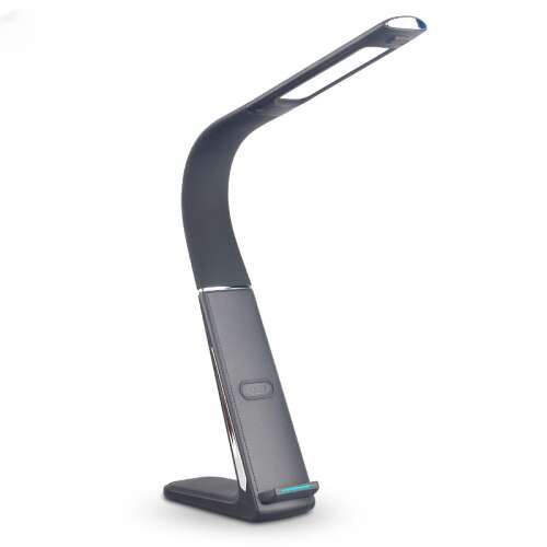 Lampa de birou cu LED SML TX 75, incarcare wireless 10W telefon IOS sau Android , port USB 5V/2.1A, protectie ochi, brat flexibil reglabil 180˚ aprindere si reglare intensitate prin gesturi,