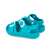 Garvalin aqua kék gumiszandálok gyerekeknek fehér csatokkal, hátsó nézet