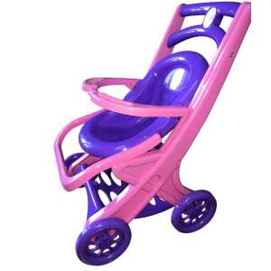 Pink and purple plastic doll stroller, toy stroller for kids - Doloni