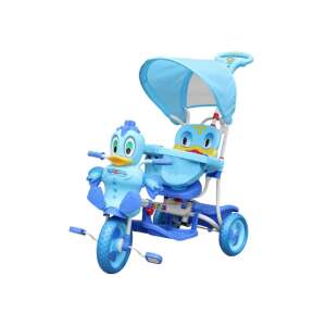 Blue Ratusca kids tricycle with duck design, adjustable handlebar, canopy, and storage basket - Nonbrand Tricycle
