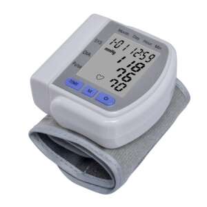 Csuklós vérnyomásmérő, LCD kijelző, fehér 38364350 Egészségügyi eszköz