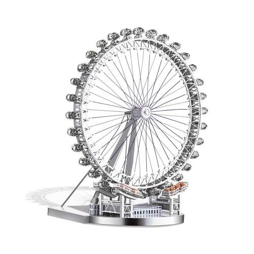 Piececool London Eye 3D kovový puzzle, 141 dielov, zostavený model