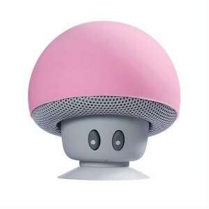 Pink ABYZ™ mushroom shaped mini bluetooth speaker with suction cup - Nonbrand Bluetooth Speaker
