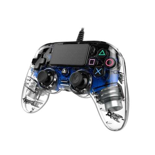 Nacon PS4 Átlátszó Vezetékes Kontroller - Halványkék