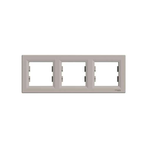 Schneider Electric ASFORA vízszintes hármas keret, bronz