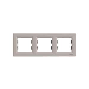 Cadru triplu orizontal Schneider Electric ASFORA, bronz - Schneider Rame pentru întrerupătoare