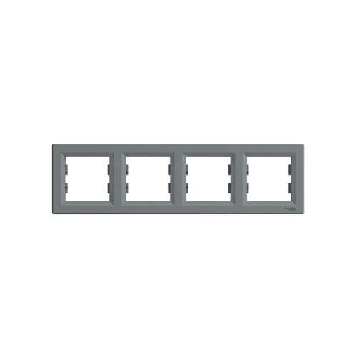 Cadru orizontal din oțel Schneider Electric ASFORA pentru 4 module, gri