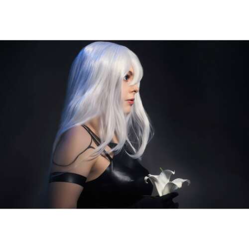 Nier Automata A2 Cosplay Paróka, Fehér Hosszú Egyenes Szintetikus Haj, Jelmezhez - Falikép