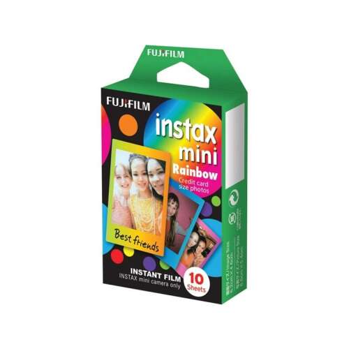 Fujifilm Instax Mini Rainbow Sofortbildfilm, 10 Blatt, Kreditkartenformat