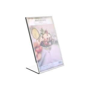 A4-es akril laptartó, átlátszó, 2 mm vastag, prospektusok, menük vagy szórólapok bemutatására - Iratrendezés