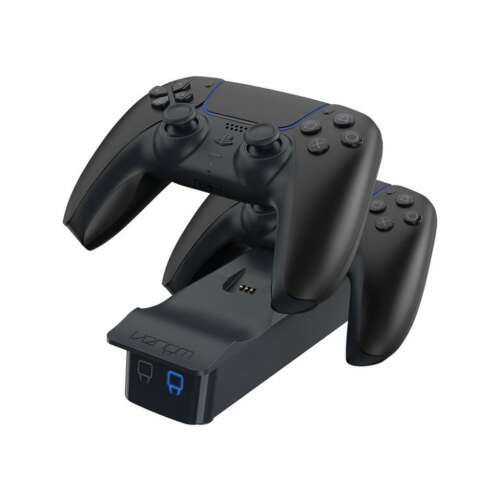 Venom VS5007 PS5 Dual Black Charging Station, zum gleichzeitigen Aufladen von zwei PS5-Controllern