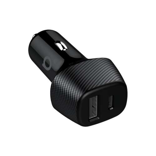ACME CH112 3A 18W USB Typ A/Typ C Autoladegerät, Dual-Port, schwarz