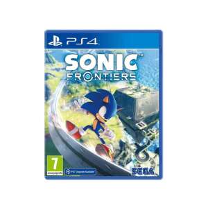 Coperta jocului video Sonic Frontiers PS4 cu Sonic the Hedgehog alergând pe o stradă - Jocuri Consola & PC