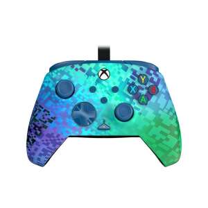 PDP Rematch vezetékes kontroller Xbox Series X|S, Xbox One és PC-hez, zöld Pixel Camo dizájn - Kontroller