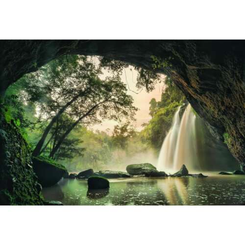 Fantasy Cave vízesés vászon kép, 80x50cm - Falikép