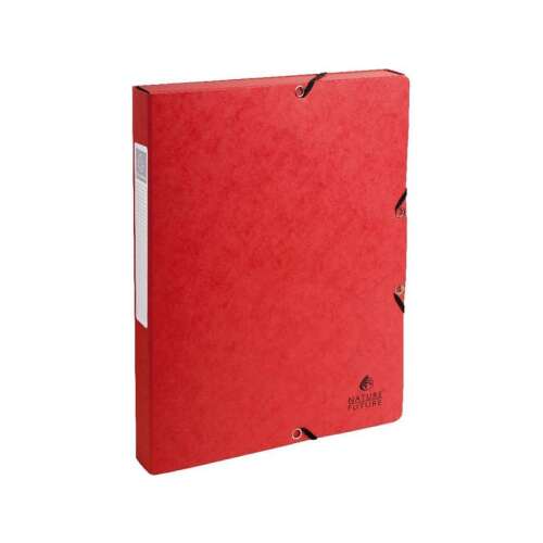 Exacompta A4 piros gumisbox, 2,5 cm gerinc, Nature Future