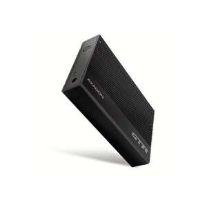 Axagon EE35-GTR USB-C 3.2 Gen 1 SATA 6G 3,5" carcasă neagră HDD/SSD, vedere înclinată - AXAGON