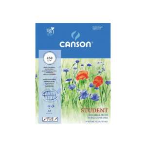 Canson Student Aquarellblock, A5, 10 Blätter, 250g, fein gekörnt - Zeichengeräte