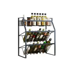 Iris KT-009-BK Gewürzregal aus Metall
