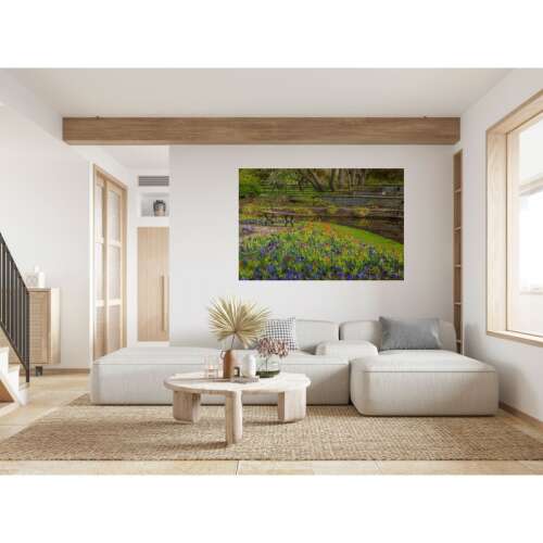 Vászon falikép a park kilátásával gyönyörű növényekkel, 80x50cm, tabloucanvas793 