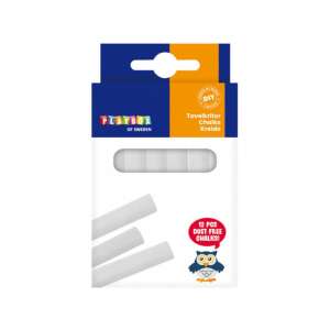 PlayBox 12er Pack staubfreier weißer Kreidesticks, 8 cm lang, 9 mm Durchmesser - Zeichengeräte