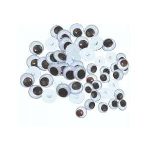 PlayBox 150 darabos mozgó szemes gomb szett kétféle méretben, fekete-fehér színben, kézműves és varrás projektekhez - Playbox