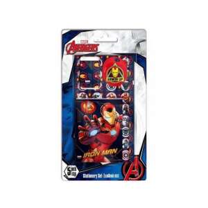 Iron Man 5-teiliges Schreibwarensatz mit Bleistift, Radiergummi, Spitzer, Aufklebern und Notizbuch, perfekt für Kinder, die die Avengers lieben - Schreibwaren-Sets