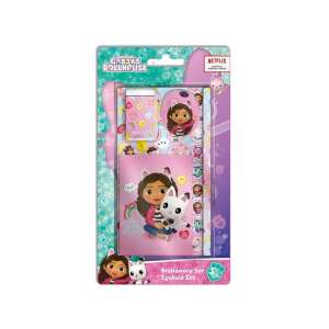 Gabby's Dollhouse 5-teiliges Schreibwarenset mit Gabby und ihrer Katze Pandy, enthält Bleistift, Radiergummi, Spitzer, Aufkleber und einen Notizblock - Schreibwaren-Sets