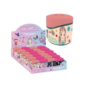 Must Boho Girl Kétlyukú hegyező pillangós mintával, rózsaszín - Luna