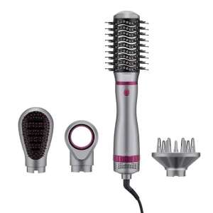 Uscator de par multifunctional, 4 in 1, 3 trepte, Pieptene cu aer cald