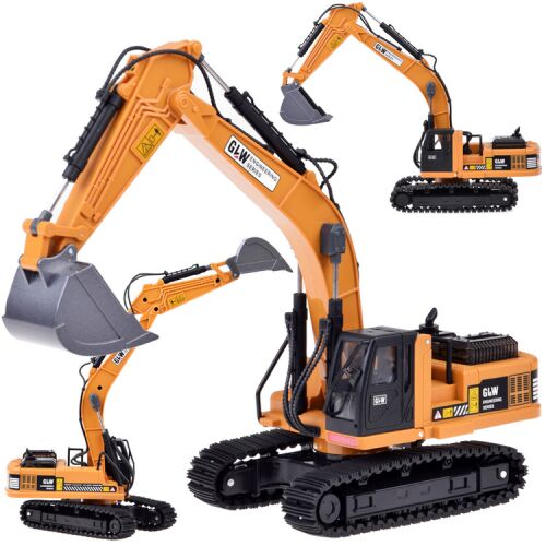 GLW Kotro Excavator Toy - Multiple Views - Construction Vehicle for Kids