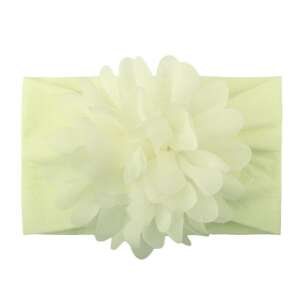 Baby headband with flower - ecru, wide - Dressing Accessory