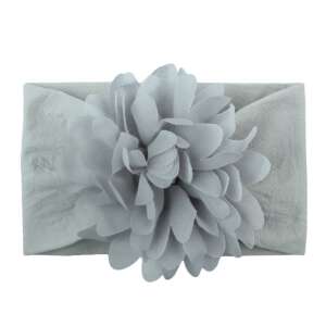 Detská čelenka s kvietkami - šedá, široká 106911715 - Čelenky, šatky