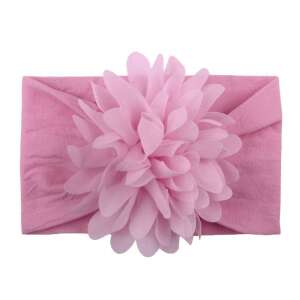 Pink baby headband with flower, wide, for girls - Headband, Bandana
