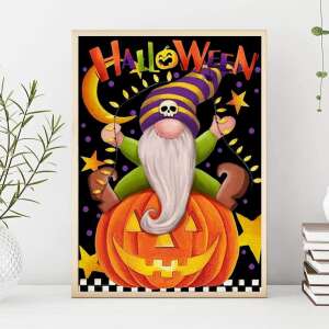 Halloween gnome diamond painting kit, 40x50 cm, diamond embroidery, 5D diamond painting, diamond mosaic, DIY craft, home decor - Art & Craft