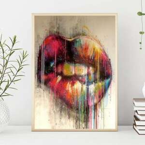 Diamond Embroidery / 5D Painting / Diamond Mosaic / Diamond Painting - Type II Lips, 40x50 cm 106912104 - Art & Craft