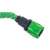 Close-up of the green expanding garden hose connector