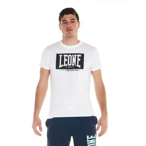 Leone 1947 Sporty Fluo Fehér M póló, férfi rövid ujjú póló nagy logóval az elején - Férfi ruházat