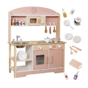 Pepita XXL Wooden Play Kitchen with Accessories #light pink