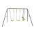 Lime Green and Gray Pepita Basic 4-Person Swing Set