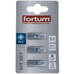 Fortum behajtó szett PZ2 1/4-es kereszt hornyú 3db/csomag 4741302 43333714 - Fortum
