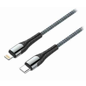 Кабел за данни Colorway USB-C/ Apple Lightning/ 3A/ Бързо зареждане / 1 м/ Сив 141309580 - Кабел за данни