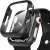 Czarny silikonowy futerał ochronny 360 stopni do smartwatcha APPLE WATCH 10 (42 mm)