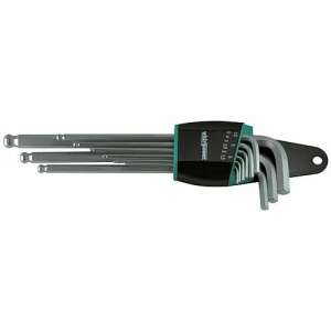 Strend Pro 9 Piece Hex Key Set, 1.5-10mm, Ball End - Hand tool