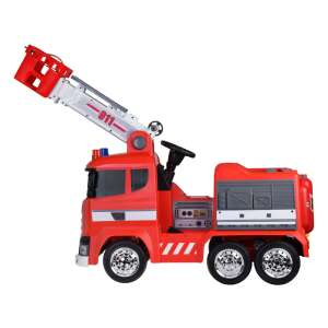 Piros elektromos tűzoltóautó létrával és víztartállyal, játék autó gyerekeknek - Ramiz