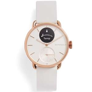 Withings ScanWatch 2 38mm okosóra fehér szilikon szíjjal és rózsaarany káva - Withings
